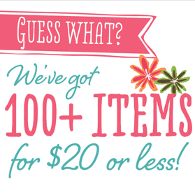 Guess what? We've got 100  Items for $20 or less!