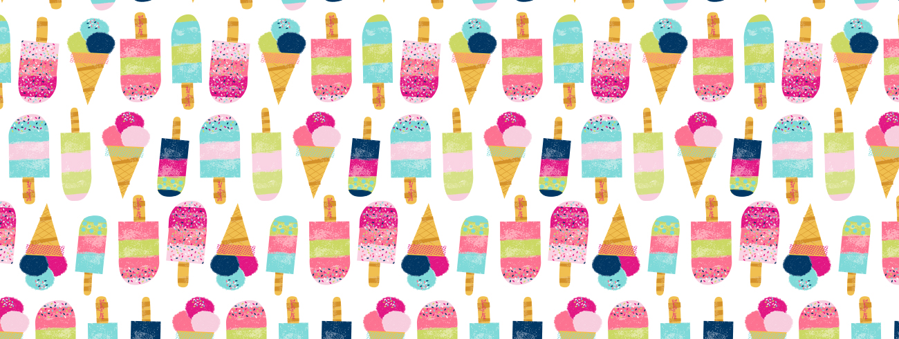 patten of ice cream cones