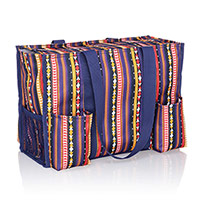 Zip-Top Organizing Utility Tote - Purple Southwest Stripe
