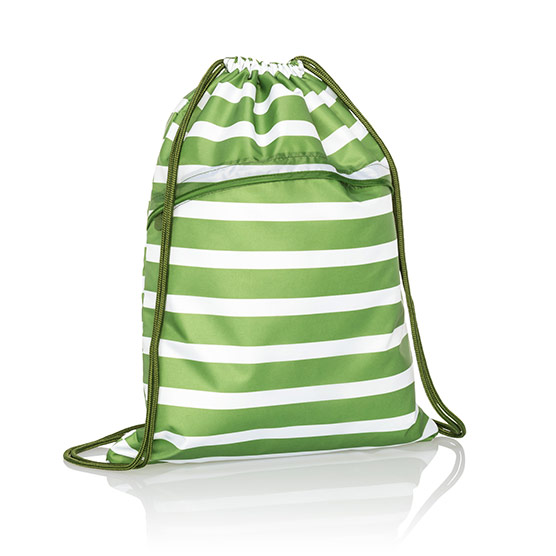 Cinch Sac - Green Cabana Stripe