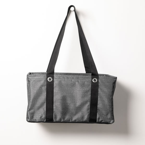 Medium Utility Tote - Charcoal Crosshatch