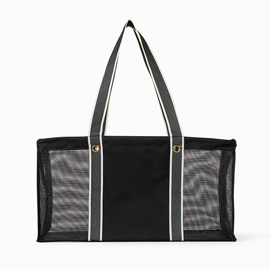 Mesh Large Utility Tote - Black Mesh