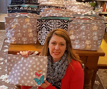 Susan Creese helping out