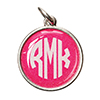 circle monogram charm