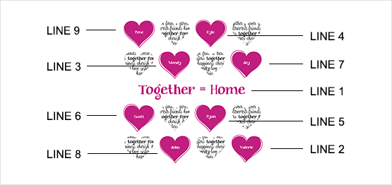 Full Hearts Print example