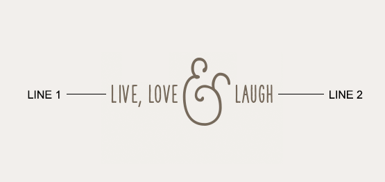 Example of a ampersand message etching