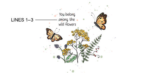 Butterfly Garden Print example