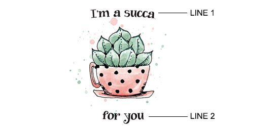 Succulent Teacup Print example
