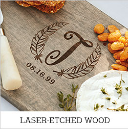 laser-etched wood